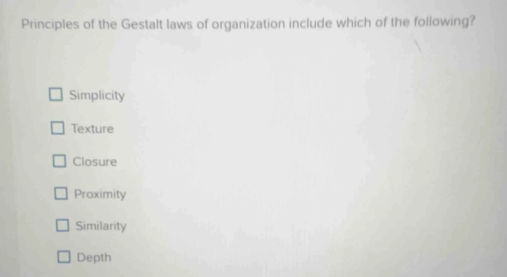 principles of the gestalt laws of organization include which of the fol…