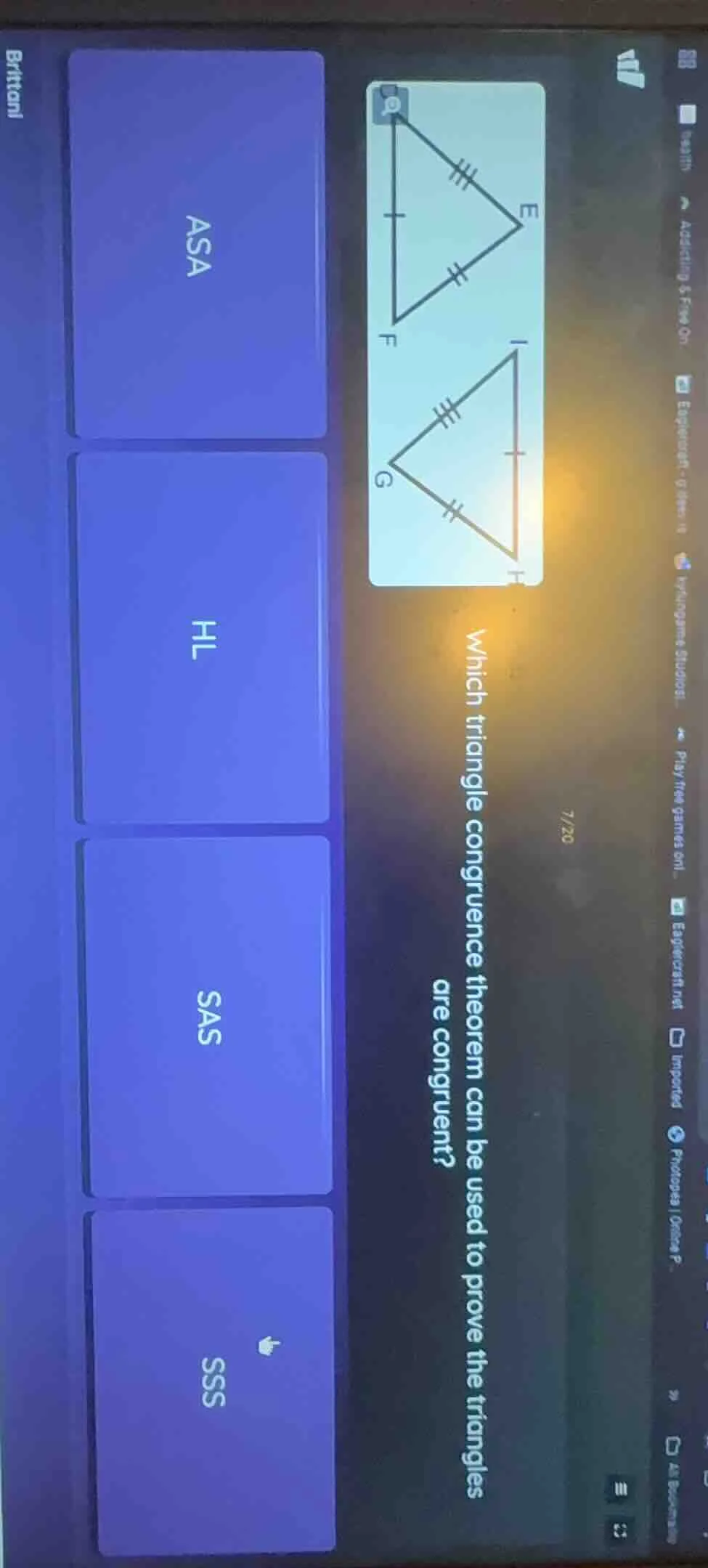 which triangle congruence theorem can be used to prove the triangles ar…