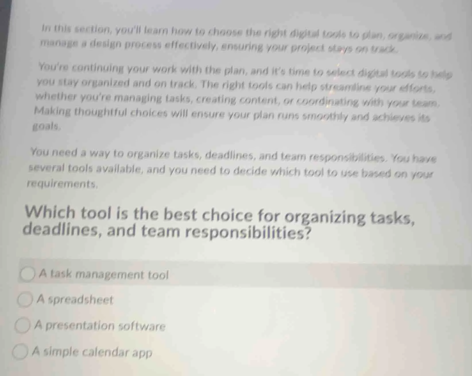 in this section, youll learn how to choose the right digital tools to p…