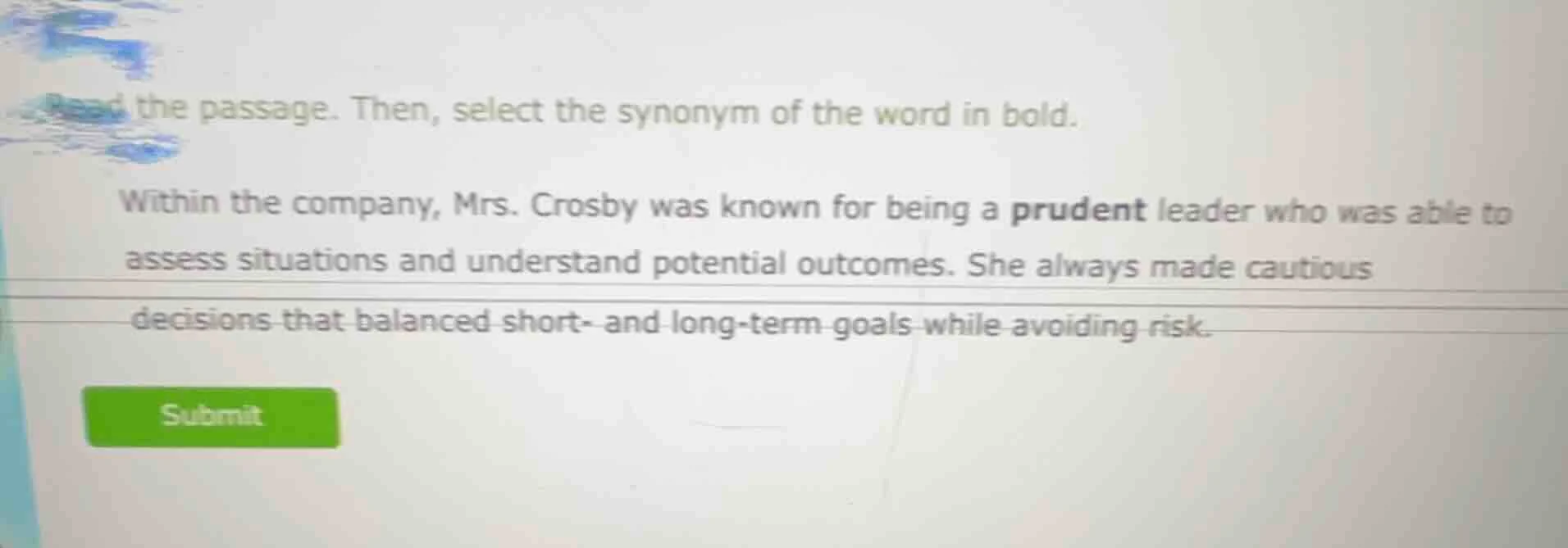 the passage. then, select the synonym of the word in bold. within the c…