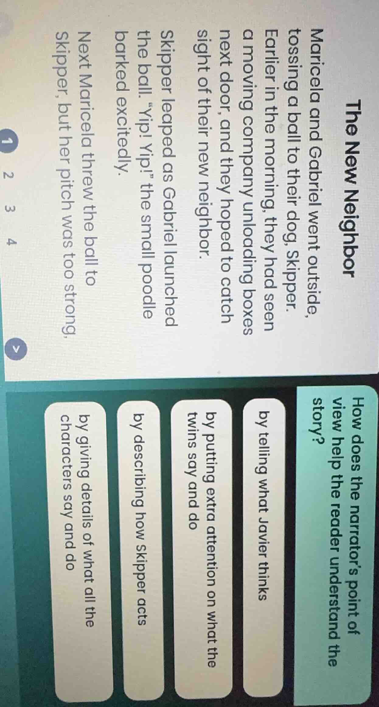 the new neighbor maricela and gabriel went outside, tossing a ball to t…