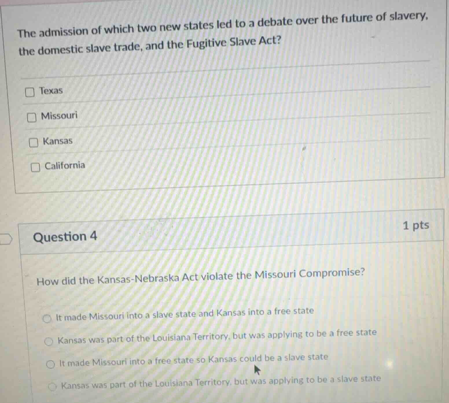 the admission of which two new states led to a debate over the future o…