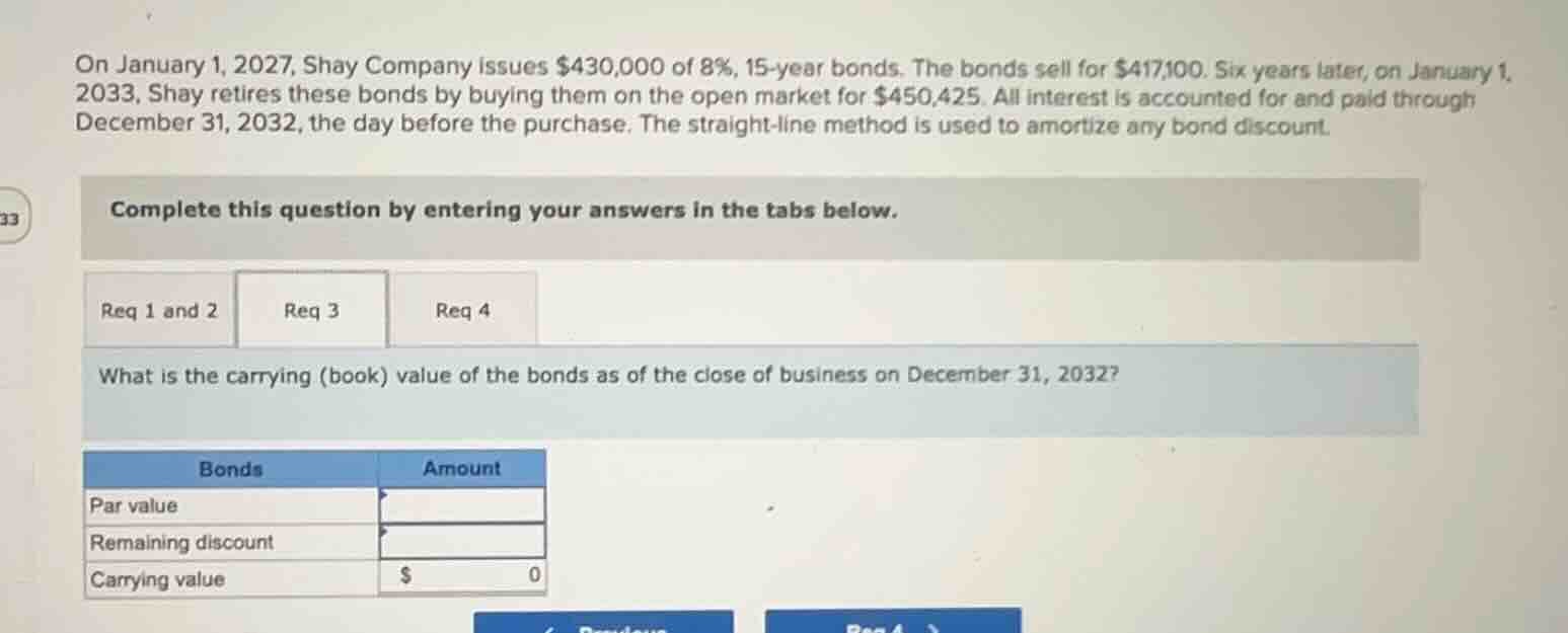 on january 1, 2027, shay company issues $430,000 of 8%, 15-year bonds. …