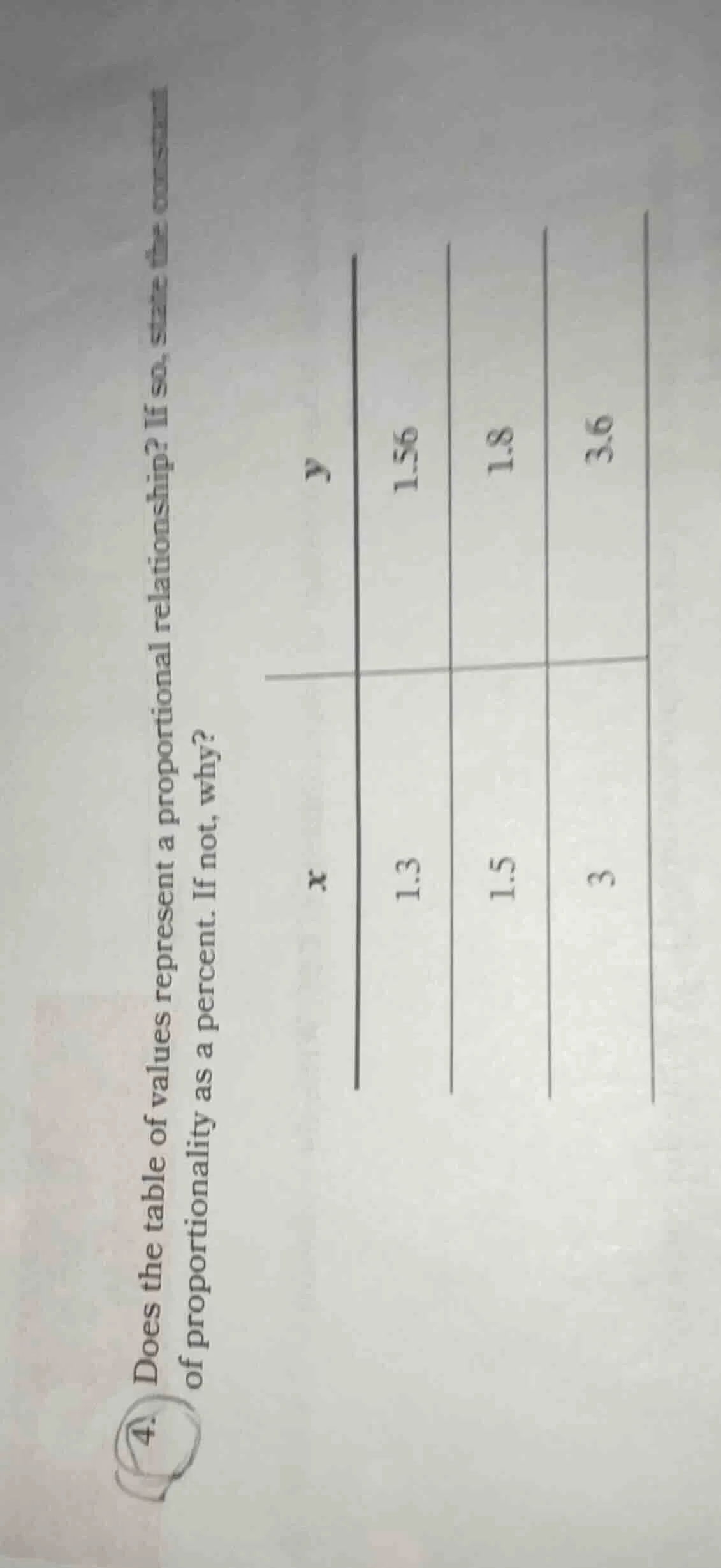 does the table of values represent a proportional relationship? if so, …