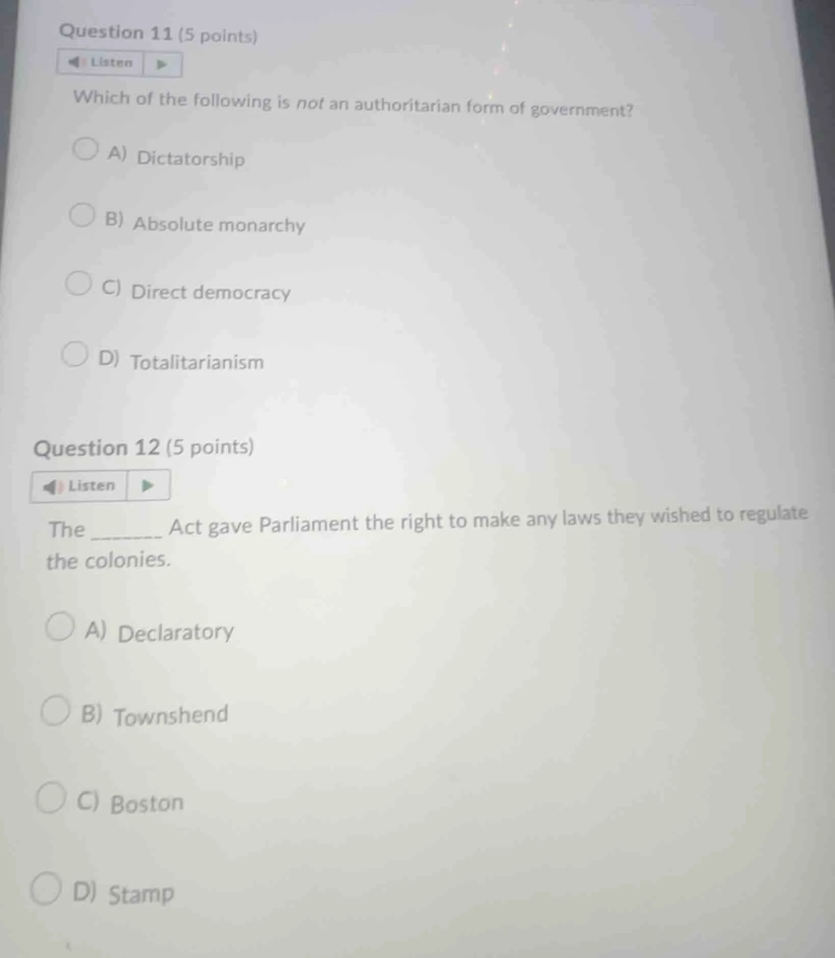 question 11 (5 points) listen which of the following is not an authorit…