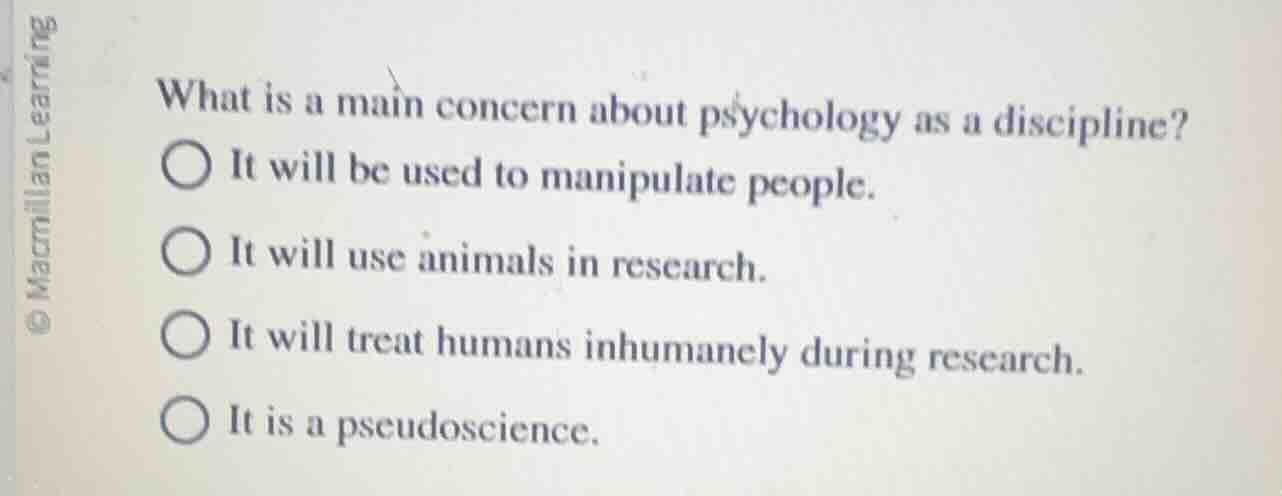 what is a main concern about psychology as a discipline? it will be use…