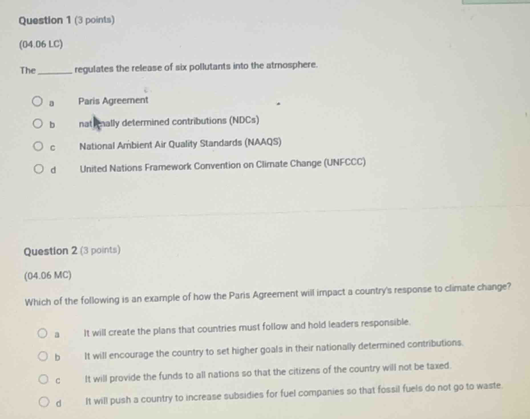 question 1 (3 points) (04.06 lc) the ______ regulates the release of si…