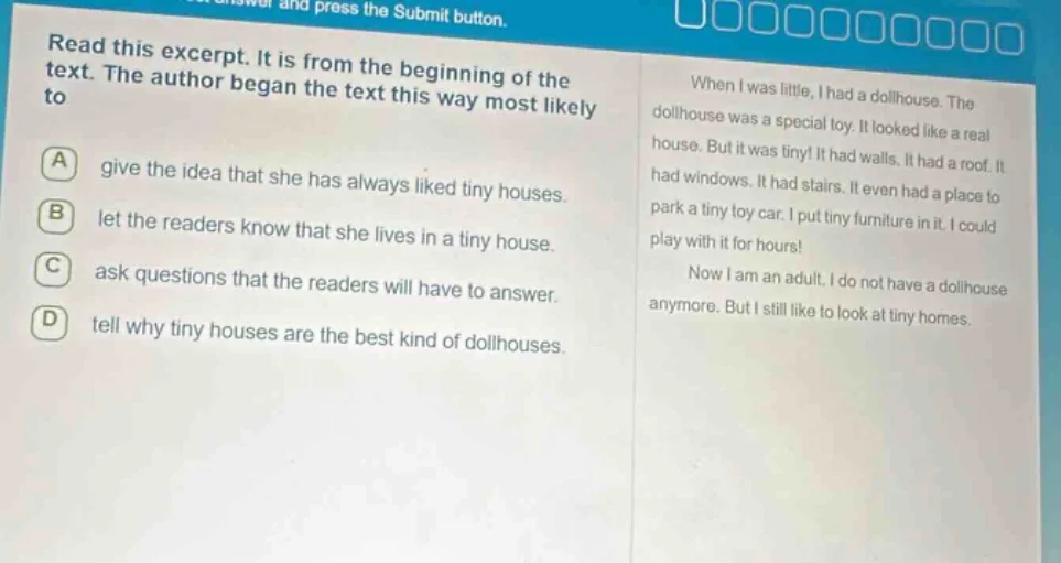 read this excerpt. it is from the beginning of the text. the author beg…