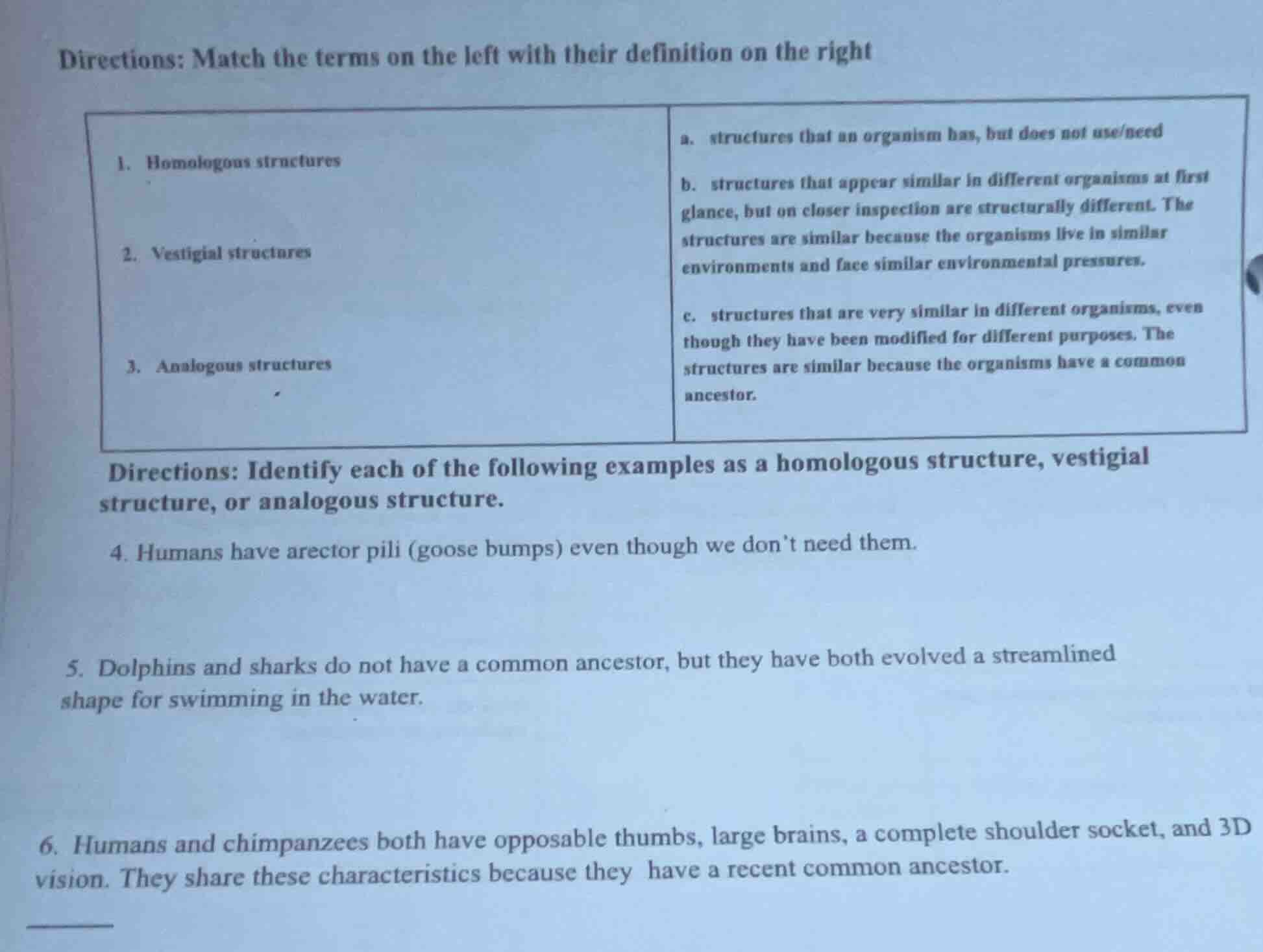 directions: match the terms on the left with their definition on the ri…