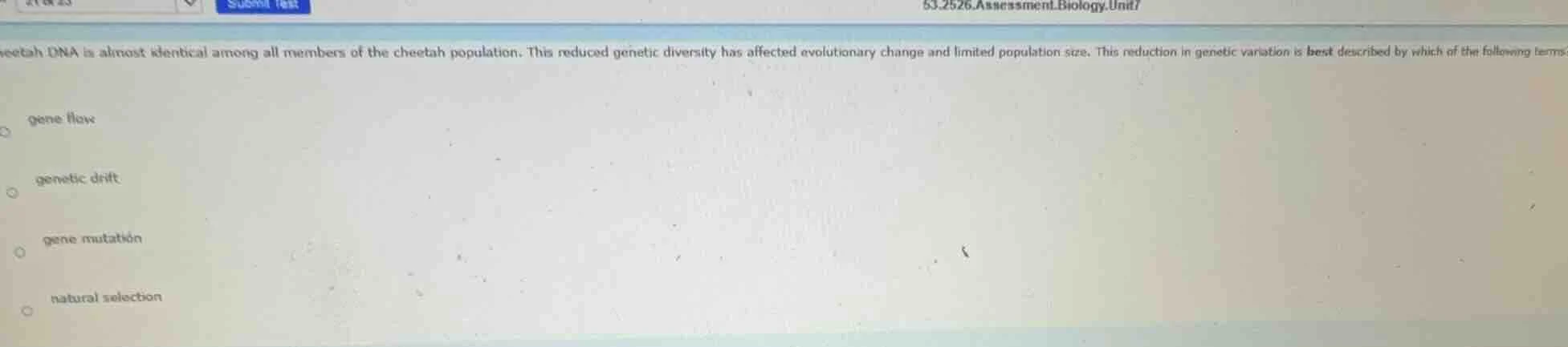 cheetah dna is almost identical among all members of the cheetah popula…