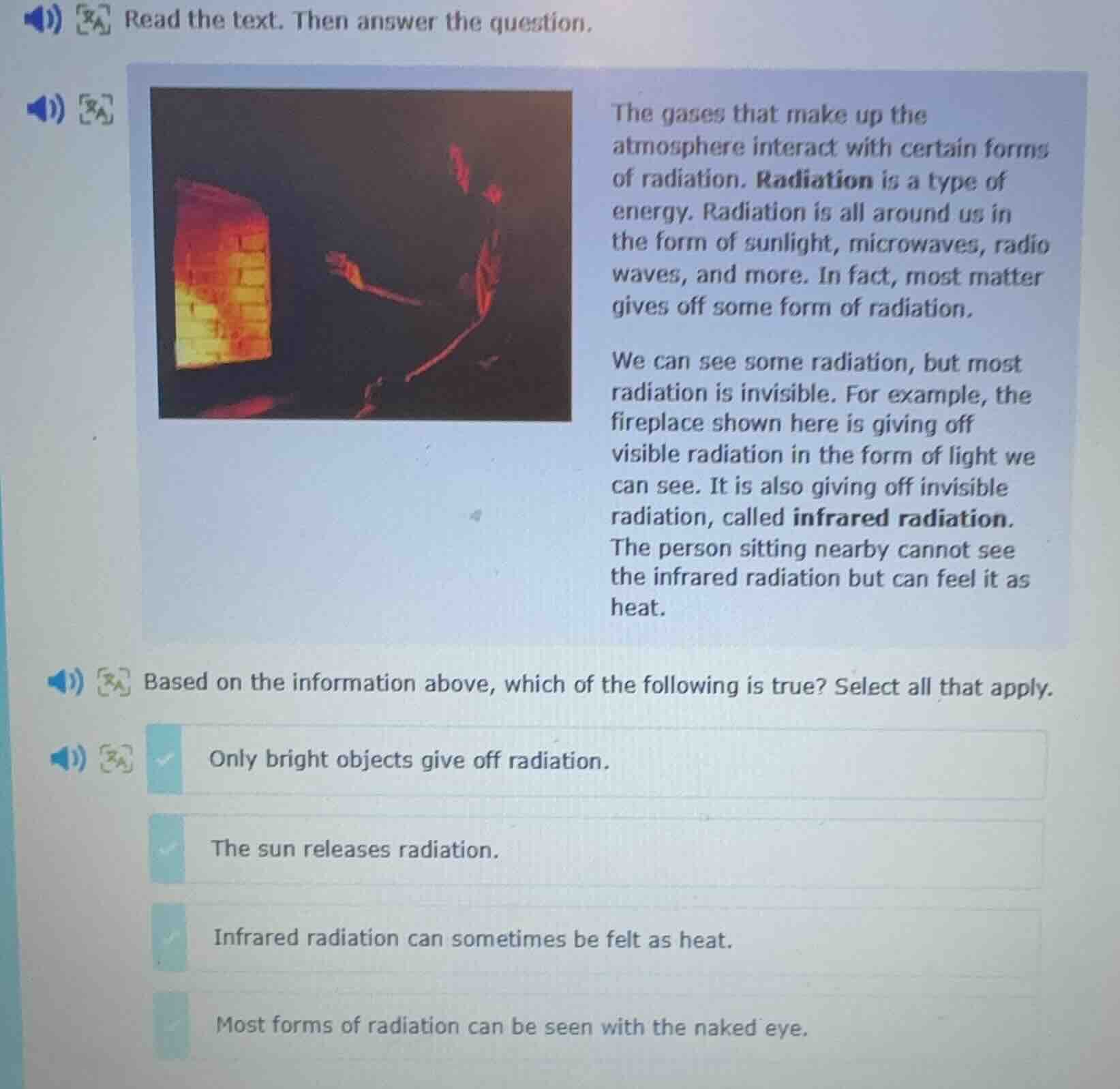 read the text. then answer the question. the gases that make up the atm…