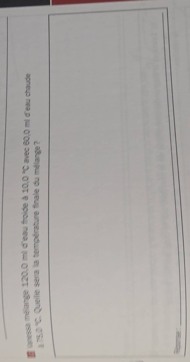 vanessa mélange 120,0 ml deau froide à 10,0 °c avec 60,0 ml deau chaude…