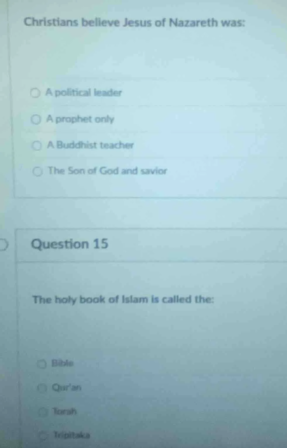 christians believe jesus of nazareth was: a political leader a prophet …