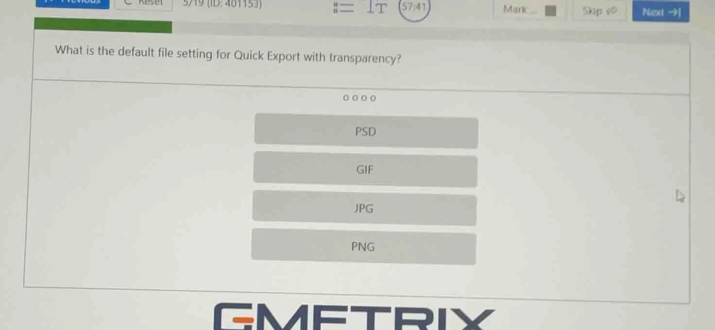 what is the default file setting for quick export with transparency? ps…