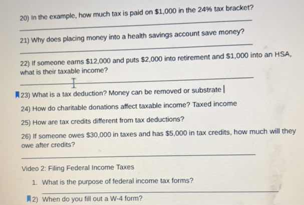 20) in the example, how much tax is paid on $1,000 in the 24% tax brack…
