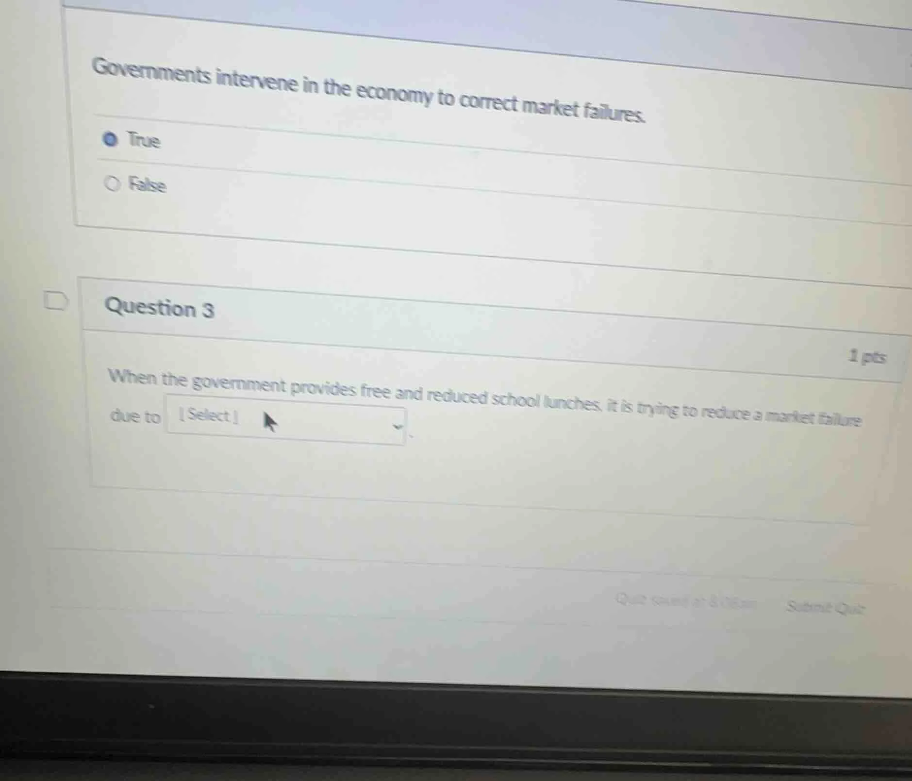 governments intervene in the economy to correct market failures. true f…