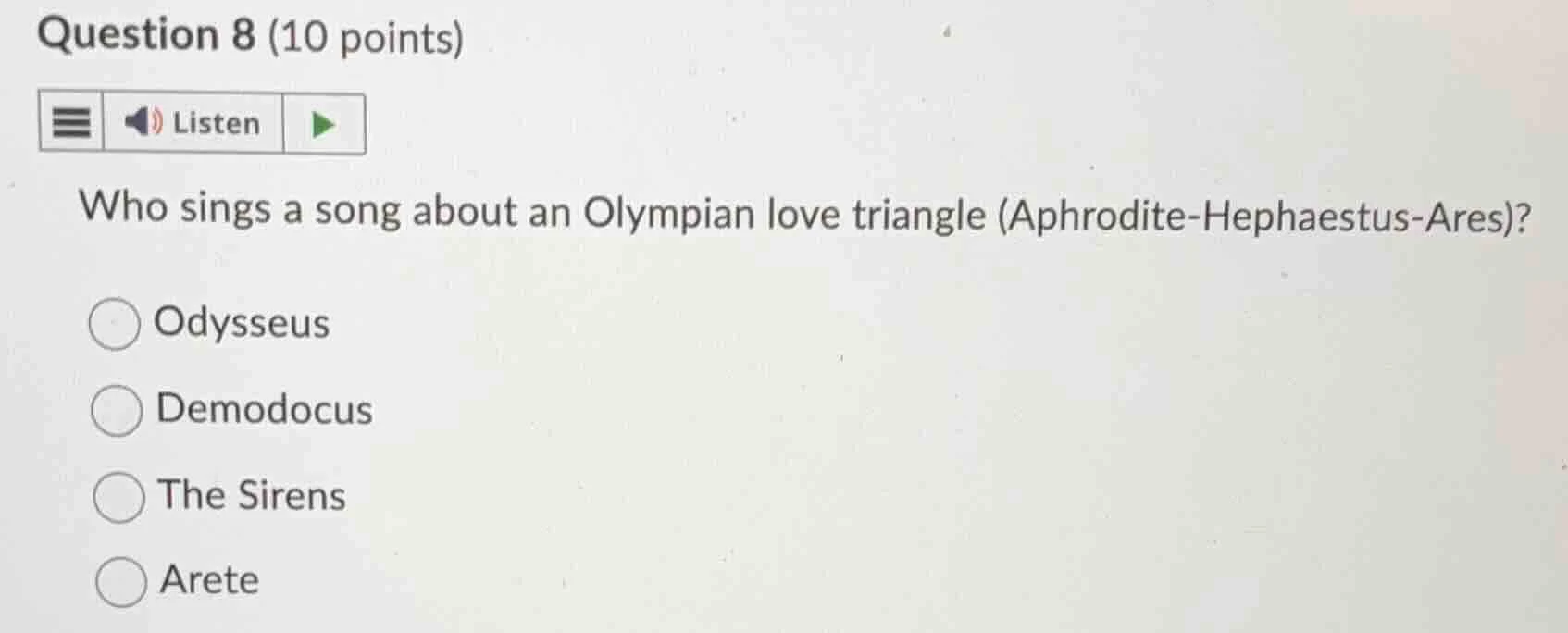 question 8 (10 points) listen who sings a song about an olympian love t…