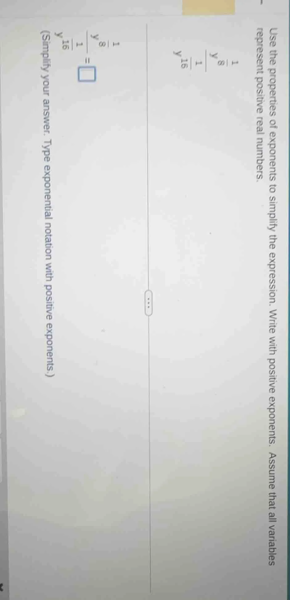 use the properties of exponents to simplify the expression. write with …