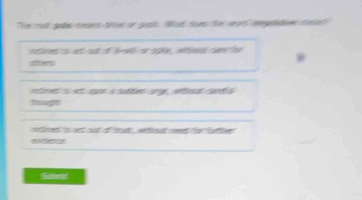 the root puls means drive or push. what does the word impulsive mean?in…