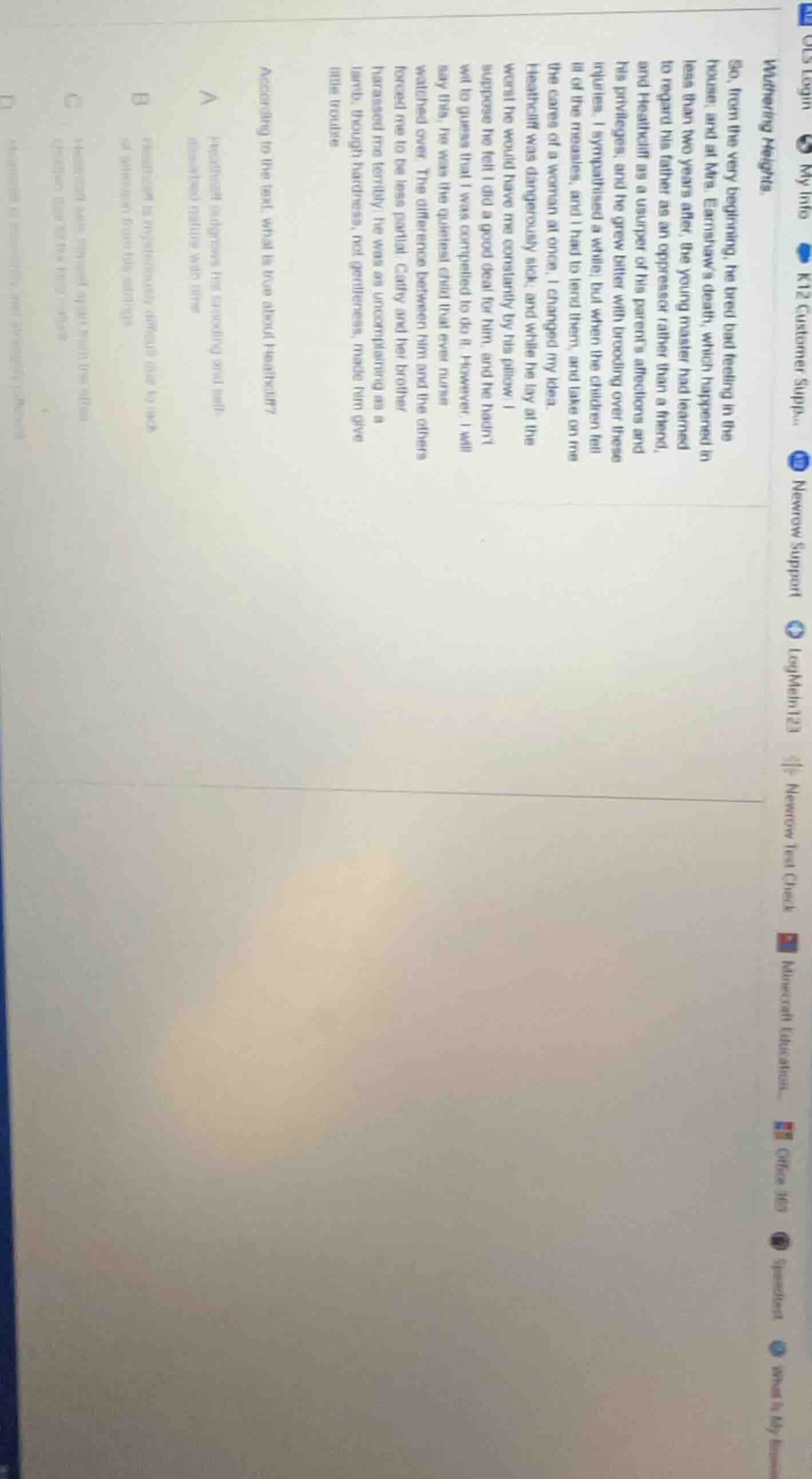 wuthering heightsso, from the very beginning, he bred bad feeling in th…