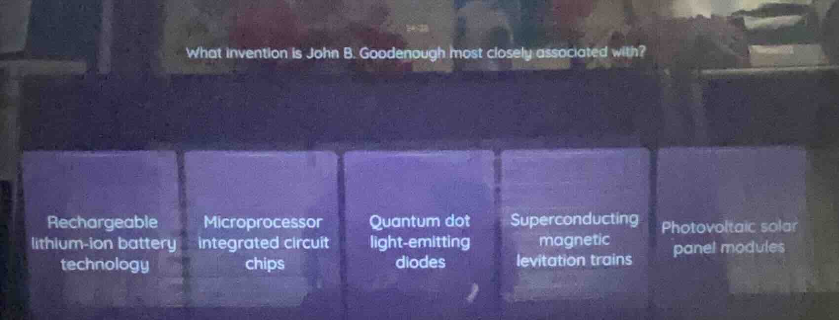 what invention is john b. goodenough most closely associated with? rech…