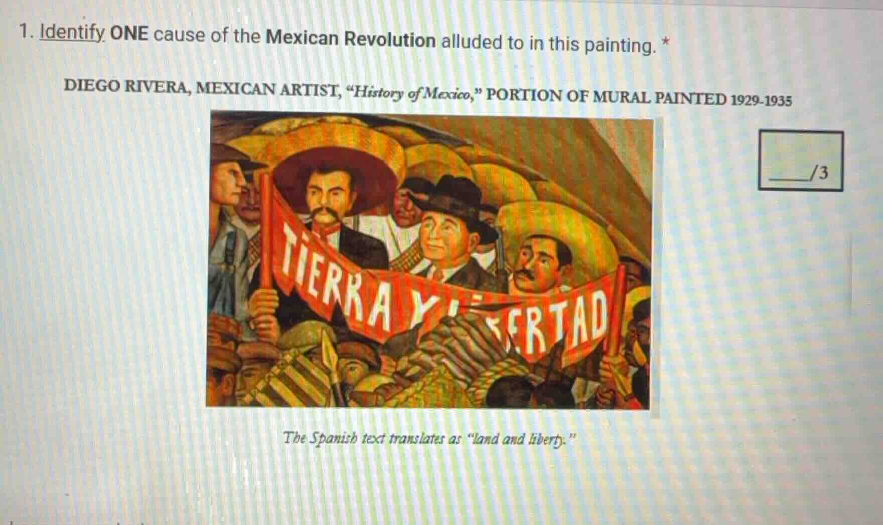 1. identify one cause of the mexican revolution alluded to in this pain…