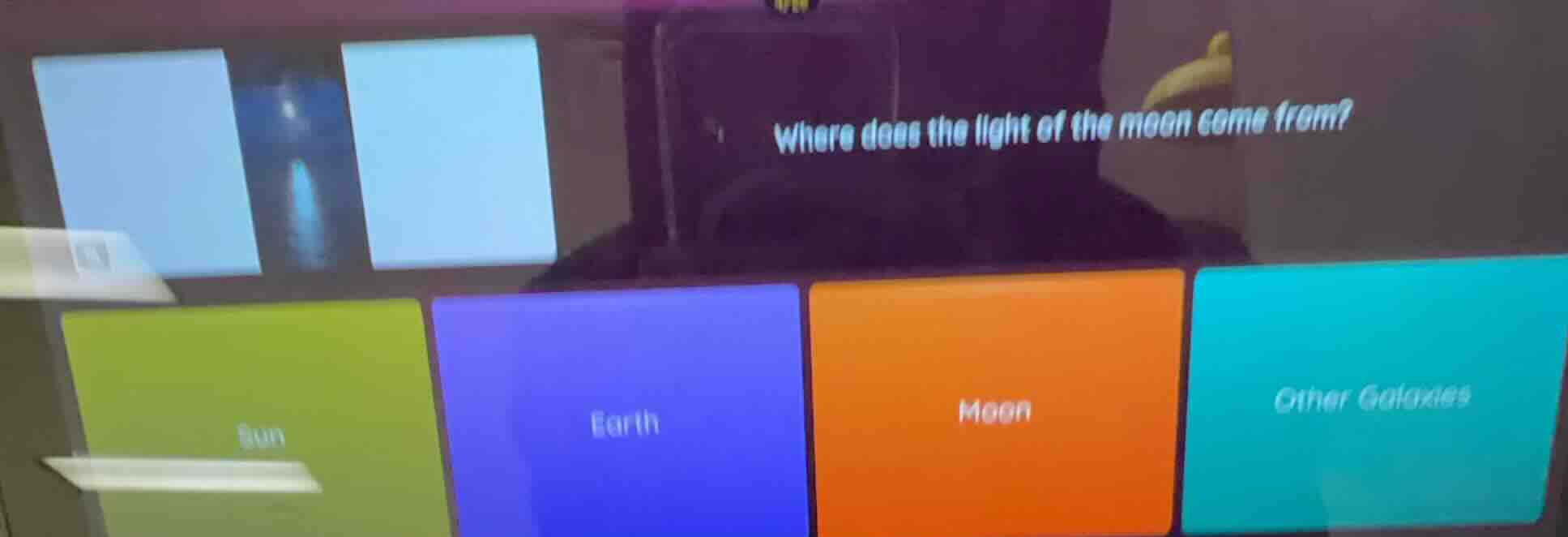 where does the light of the moon come from?options:sunearthmoonother ga…