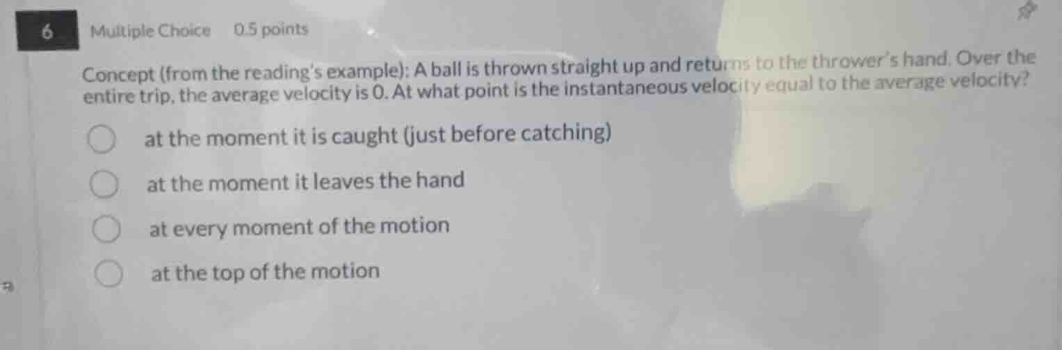 6 multiple choice 0.5 points concept (from the readings example): a bal…