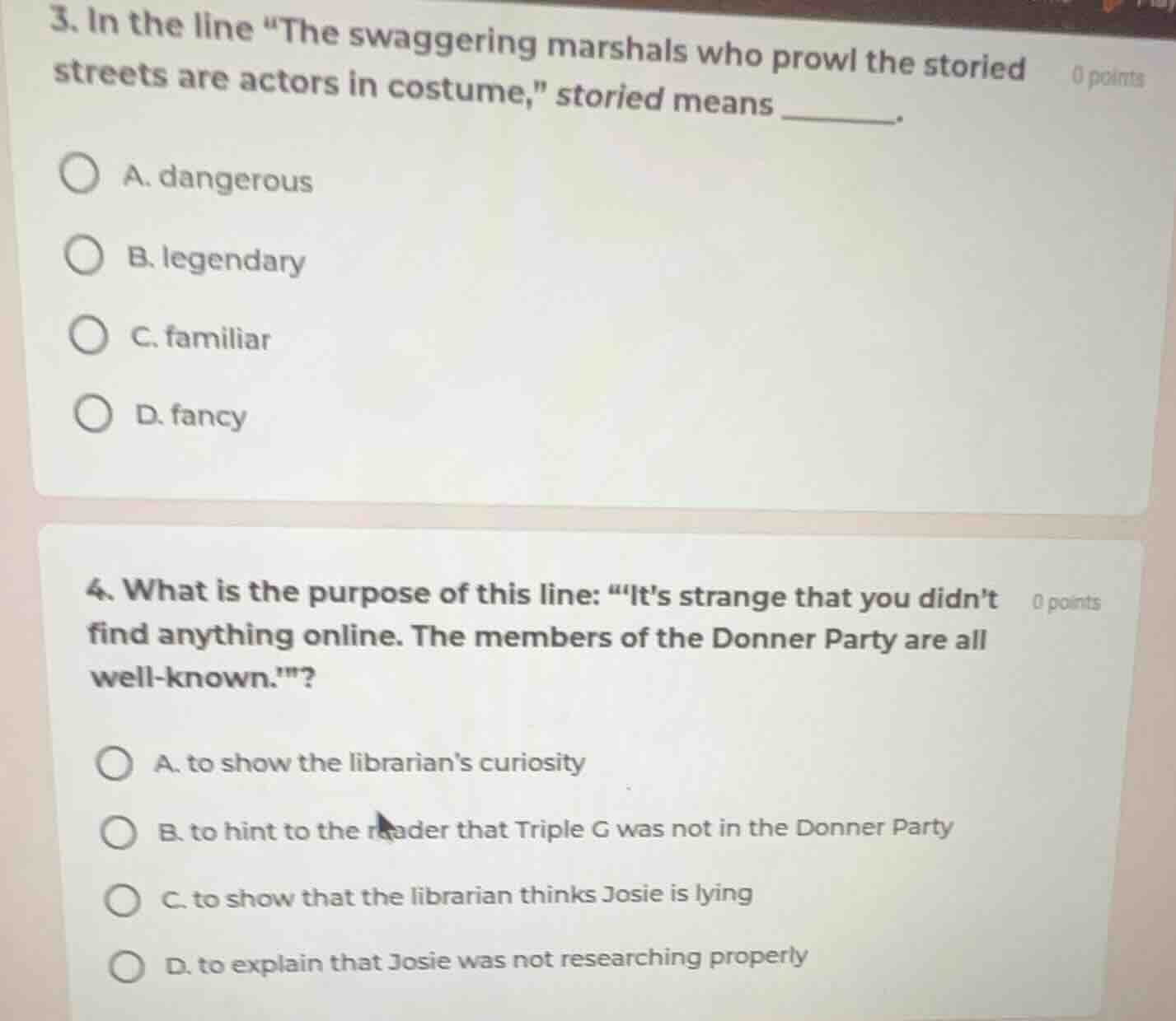 3. in the line \the swaggering marshals who prowl the storied streets a…