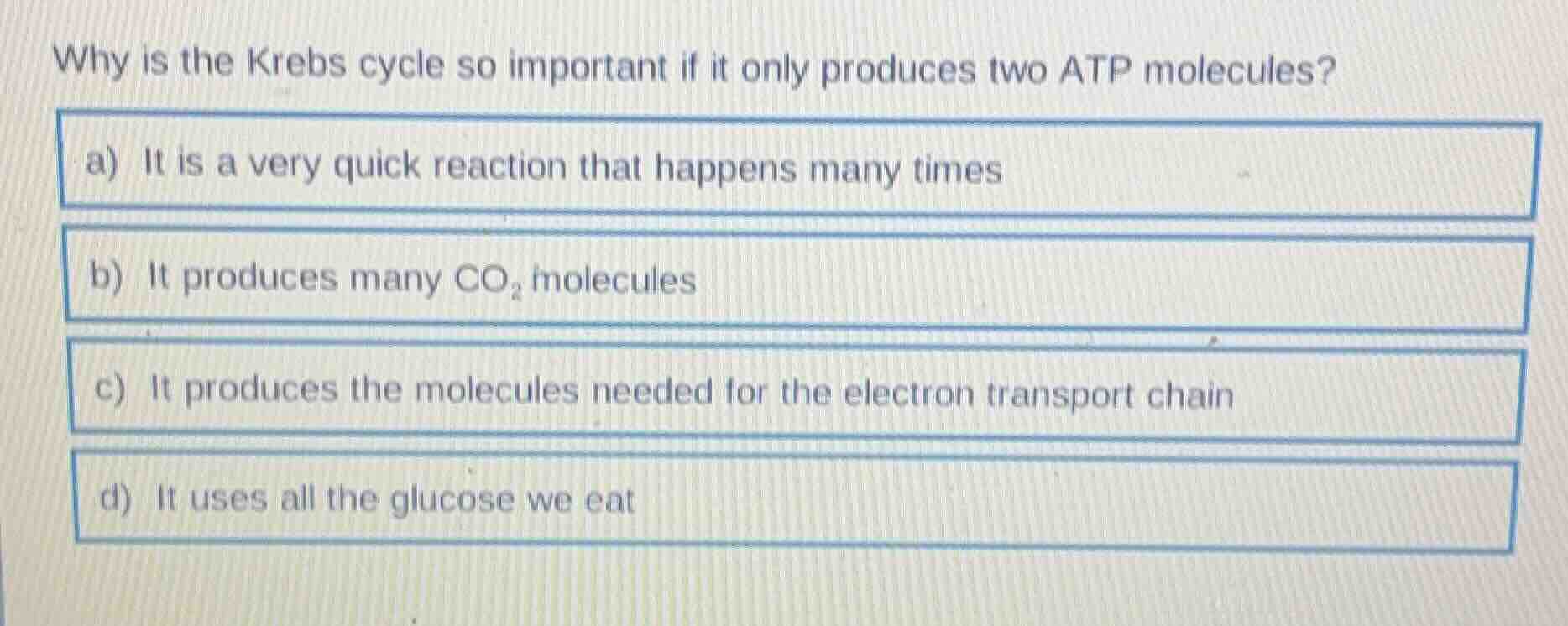 why is the krebs cycle so important if it only produces two atp molecul…