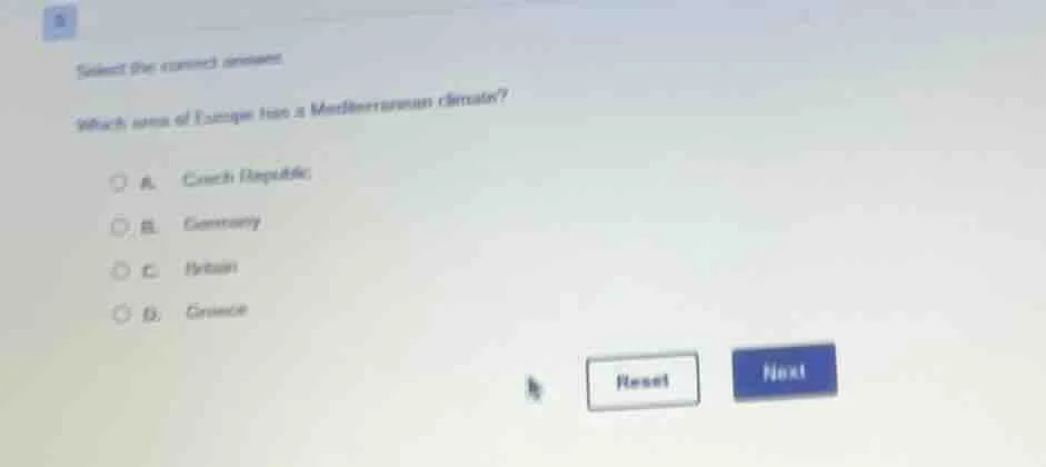 select the correct answer which area of europe has a mediterranean clim…