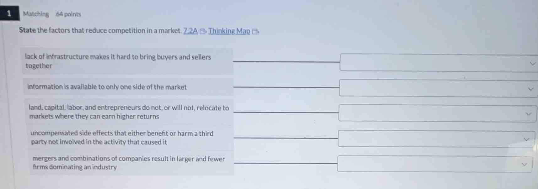 1 matching 64 points state the factors that reduce competition in a mar…