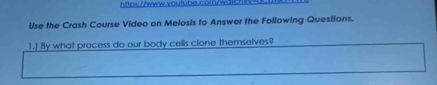 use the crash course video on meiosis to answer the following questions…