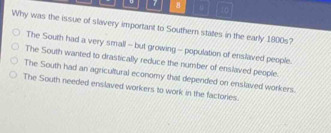 why was the issue of slavery important to southern states in the early …