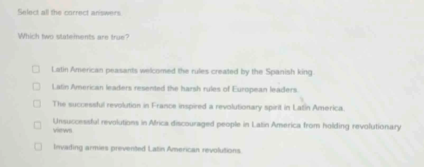 select all the correct answers. which two statements are true? □ latin …