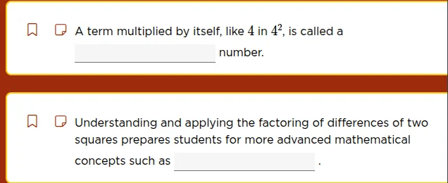 a term multiplied by itself, like 4 in $4^2$, is called a number. under…