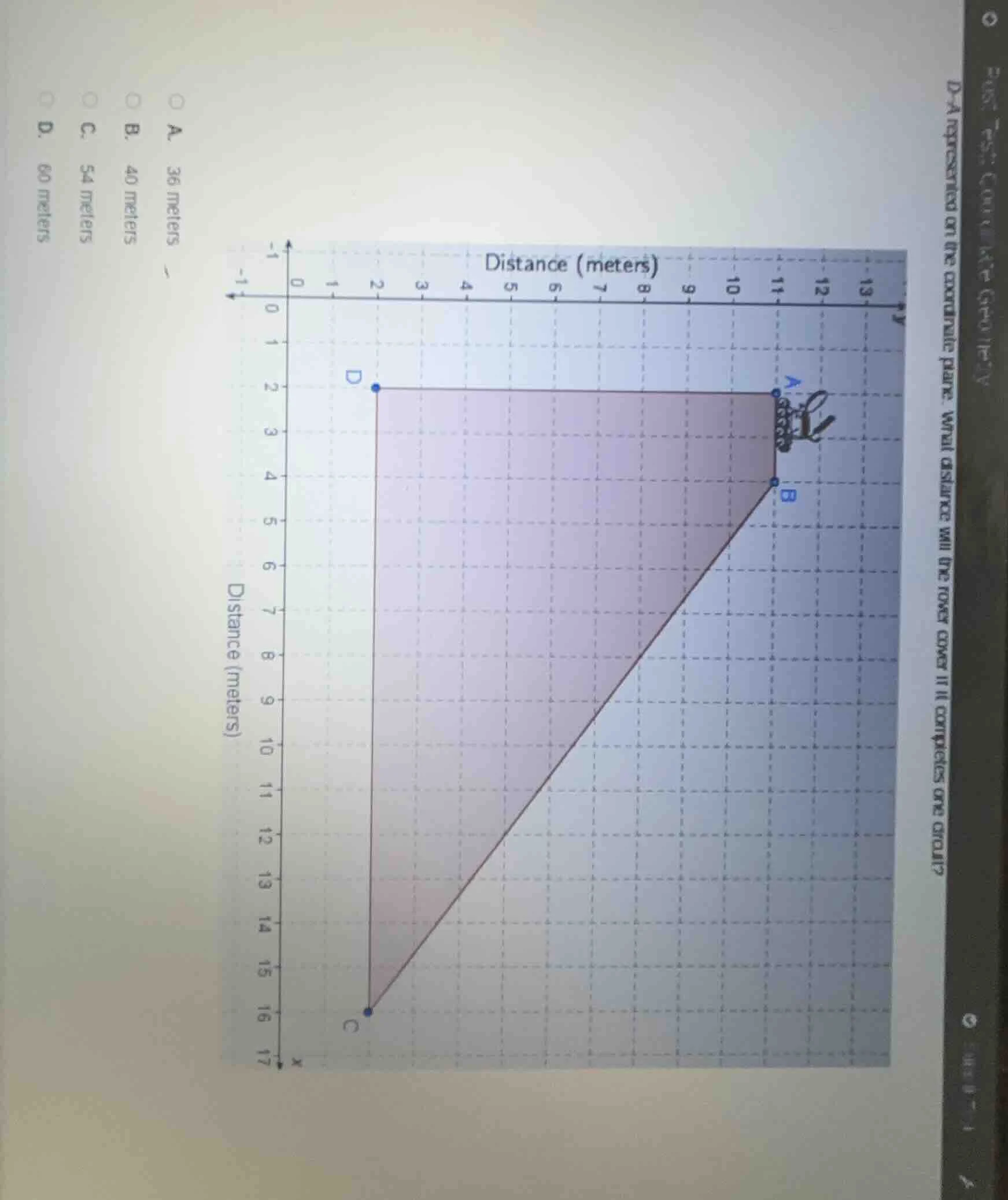 post test: coordinate geometry d-a represented on the coordinate plane.…