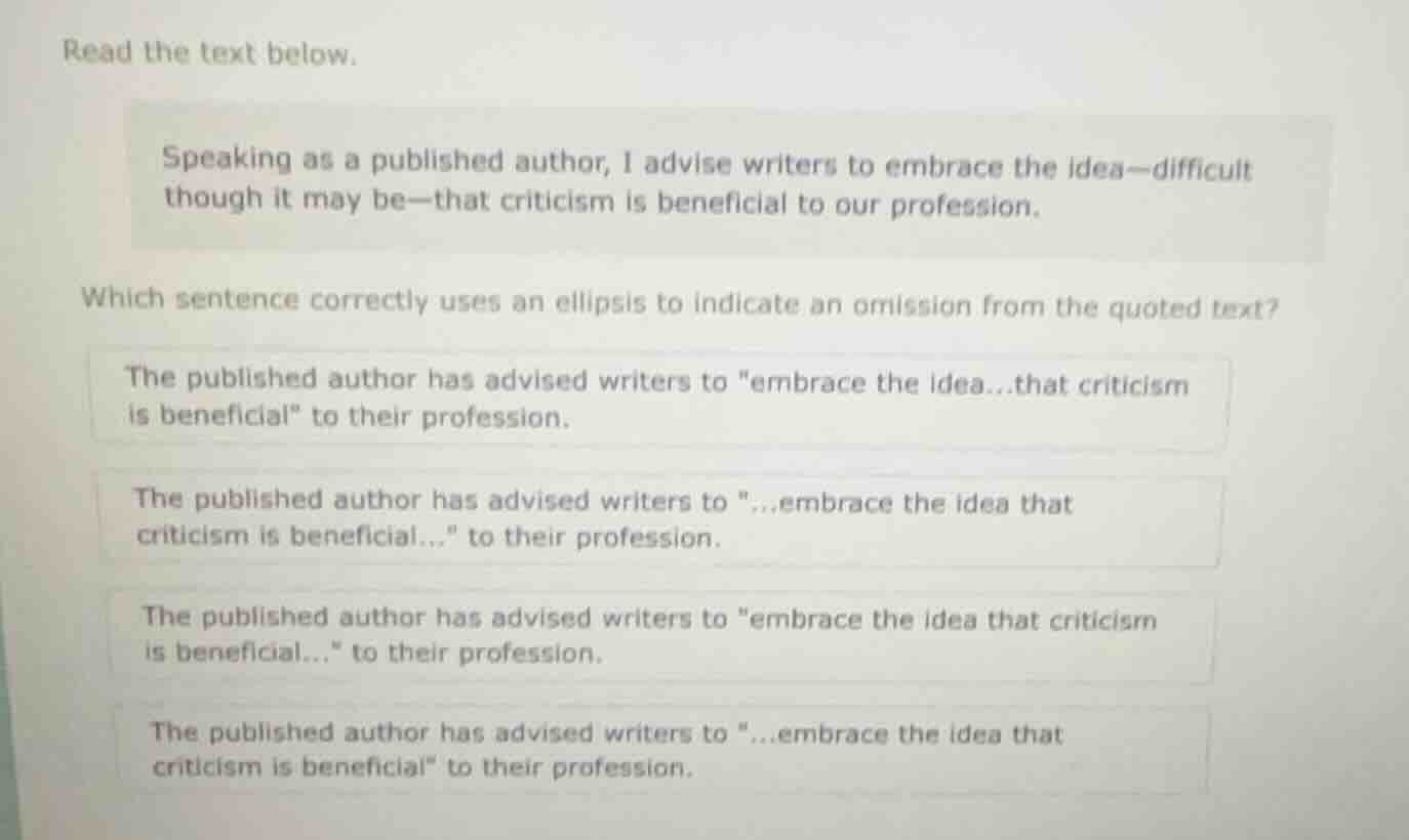 read the text below. speaking as a published author, i advise writers t…