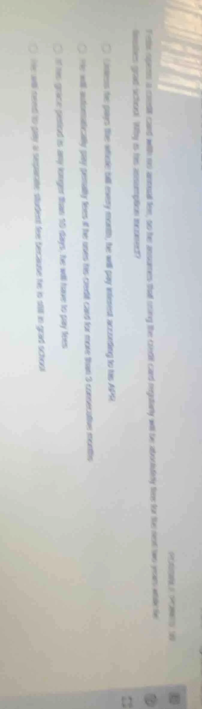 practice problem 10 tristan opened a credit card with no annual fee, so…