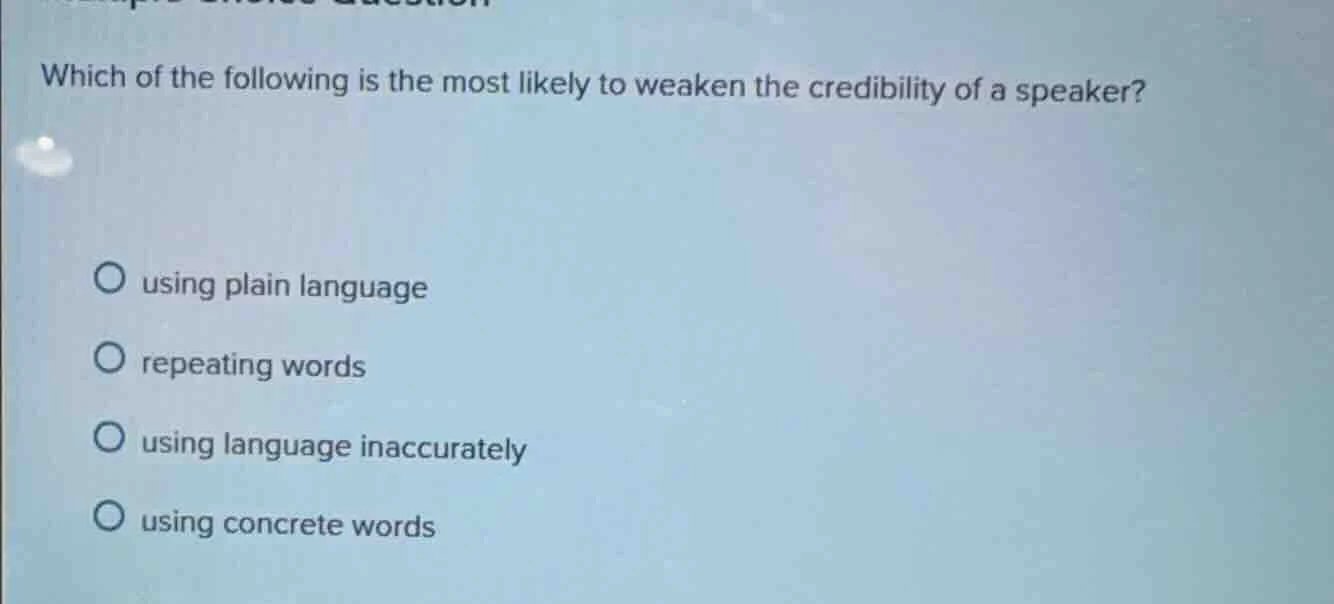 which of the following is the most likely to weaken the credibility of …