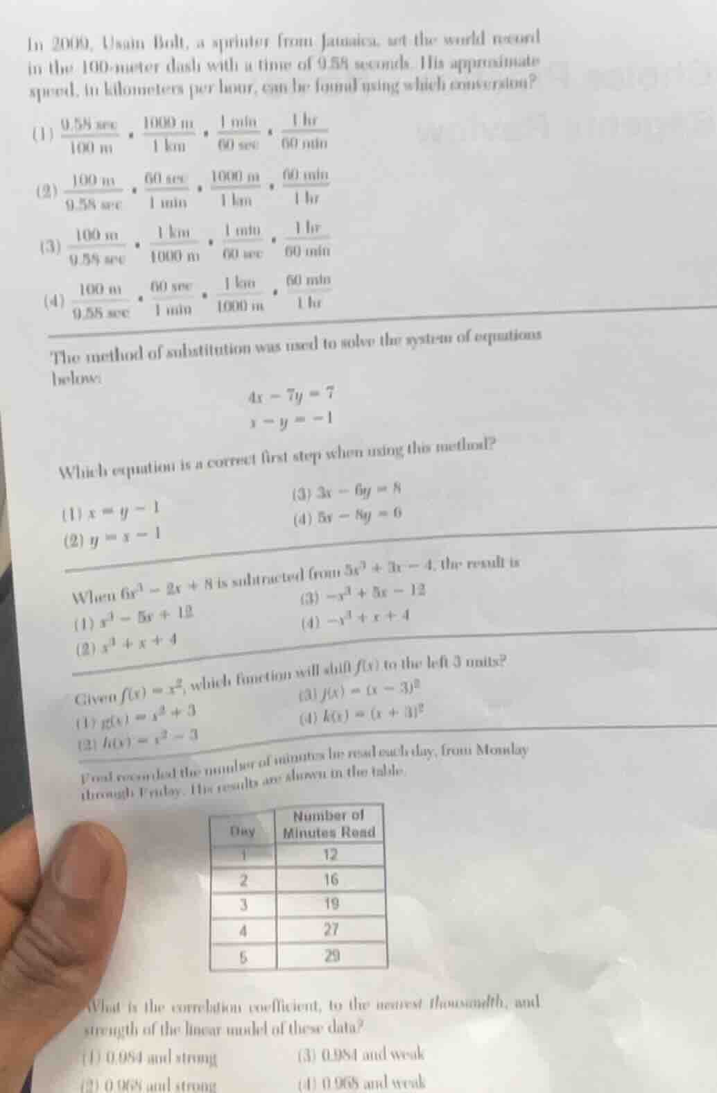 in 2009, usain bolt, a sprinter from jamaica, set the world record in t…