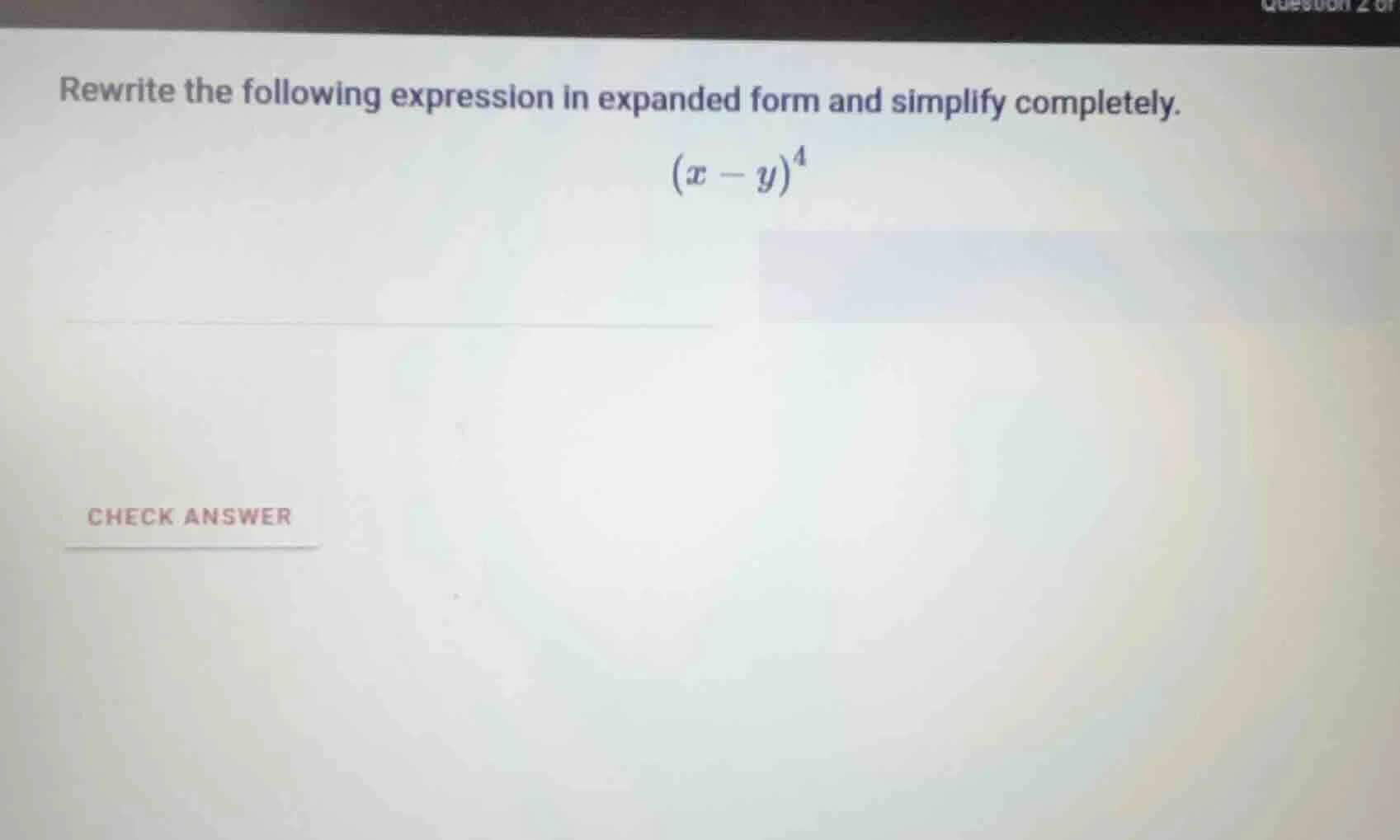 rewrite the following expression in expanded form and simplify complete…