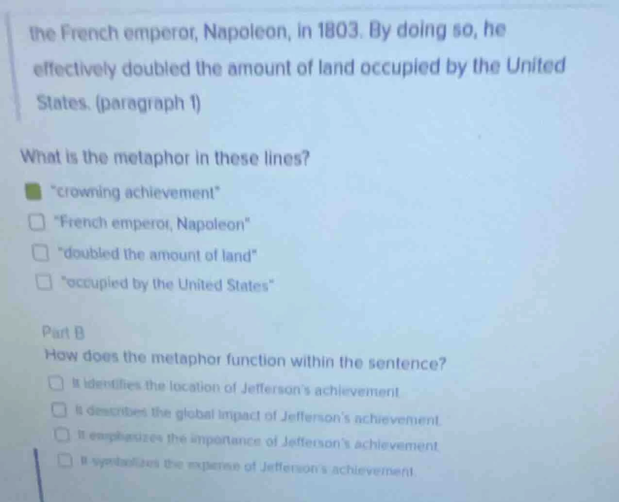 the french emperor, napoleon, in 1803. by doing so, he effectively doub…