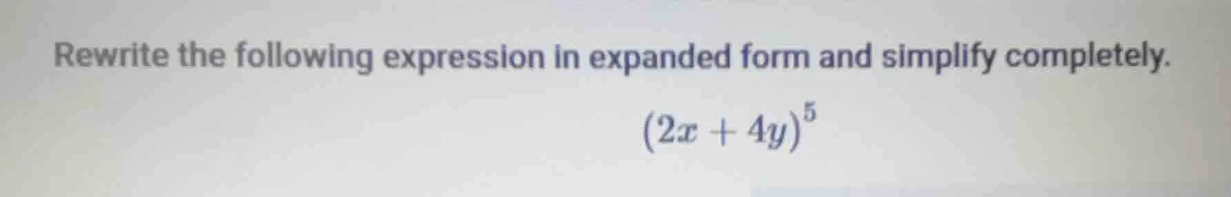 rewrite the following expression in expanded form and simplify complete…