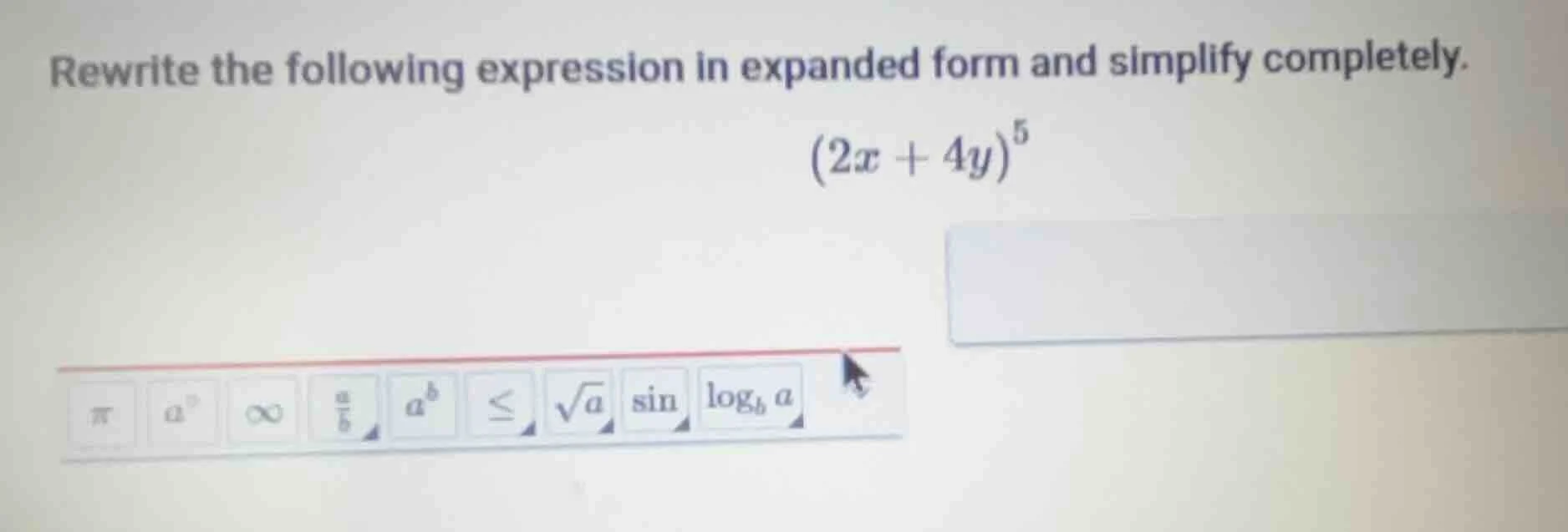 rewrite the following expression in expanded form and simplify complete…