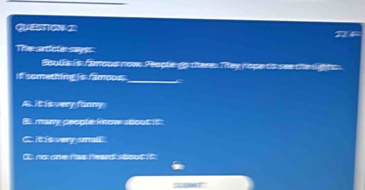 question 2 the article says: boulia is famous now. people go there. the…