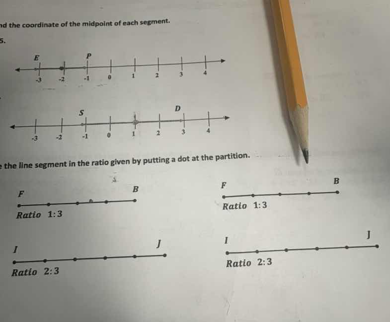 nd the coordinate of the midpoint of each segment. 5. e the line segmen…