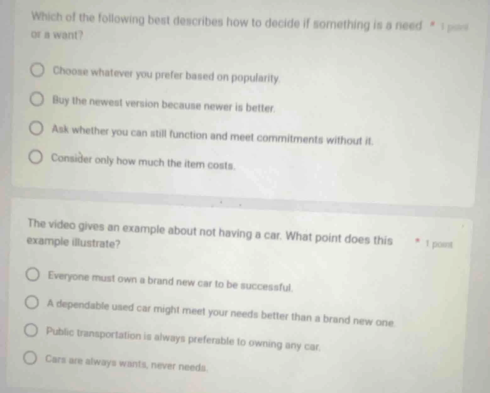 which of the following best describes how to decide if something is a n…