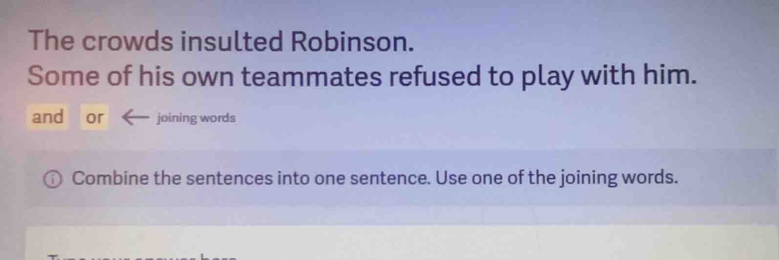 the crowds insulted robinson. some of his own teammates refused to play…