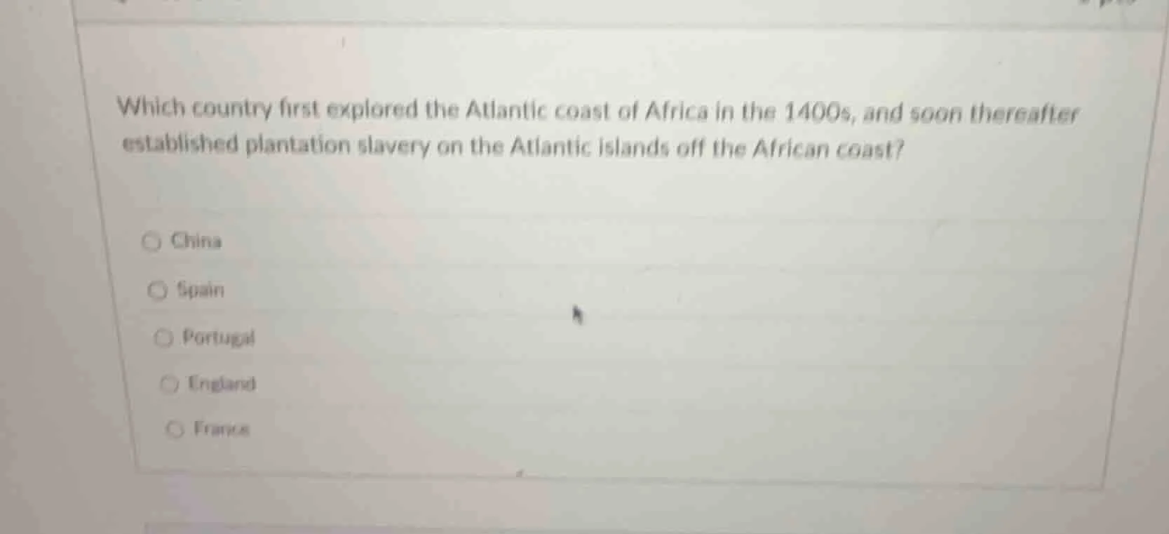 which country first explored the atlantic coast of africa in the 1400s,…
